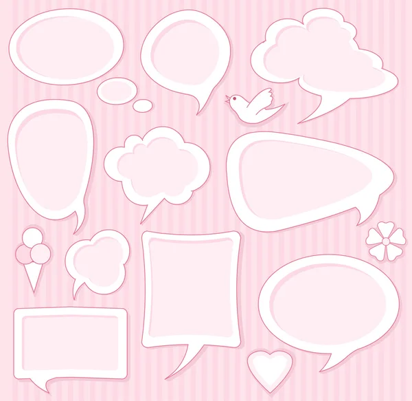 Cute speech bubbles — Stock Vector