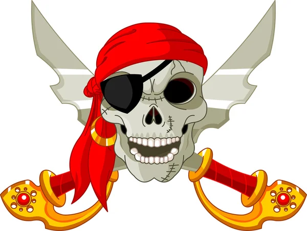 Pirate Skull — Stock Vector