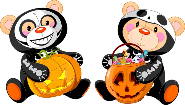 Halloween-Teddybär — Stockvektor