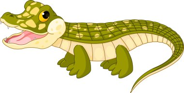 Baby crocodile clipart