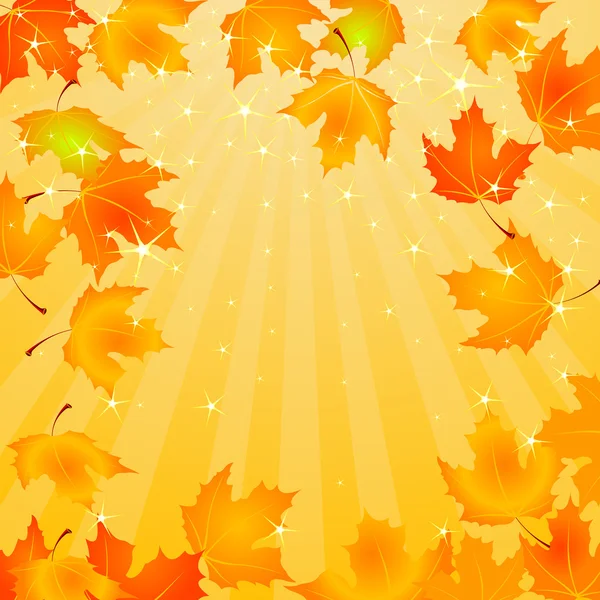 属于秋天的树叶背景 — 图库矢量图片