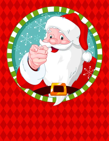 Père Noël pointant du doigt — Image vectorielle