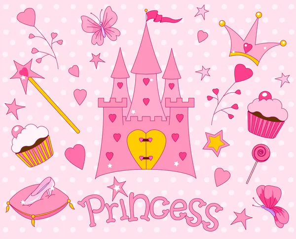 甜美公主图标 — 图库矢量图片