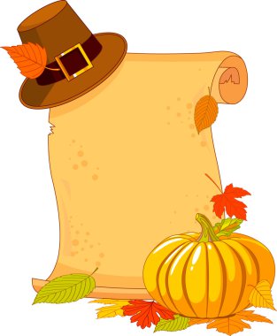 Thanksgiving Day scroll clipart