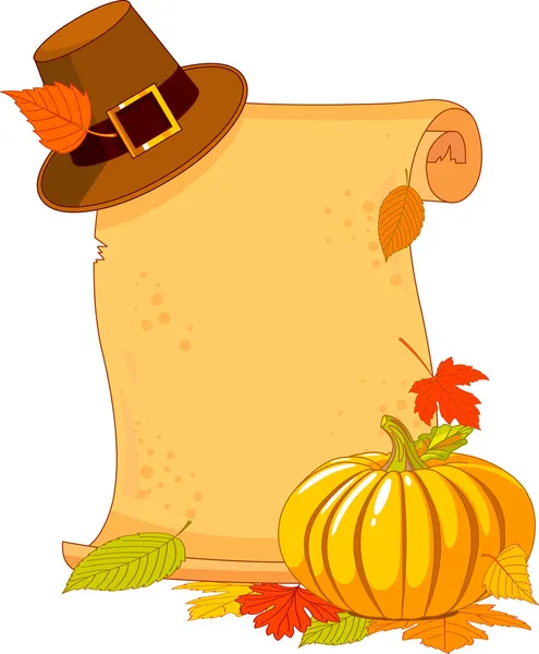 Thanksgiving Day scroll — Stock Vector