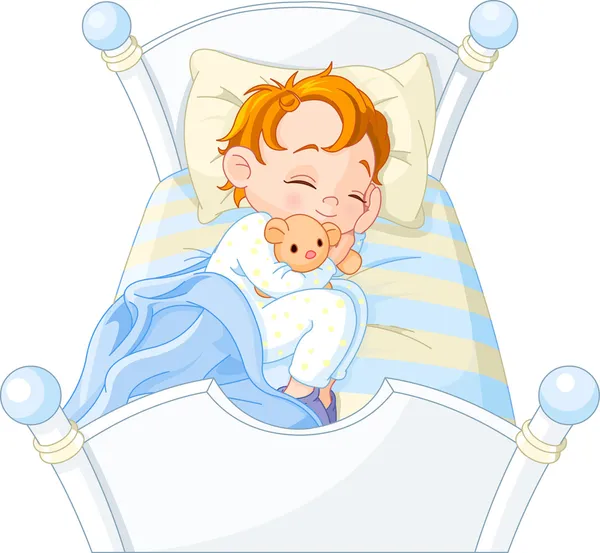 睡梦中的小男孩 — 图库矢量图片