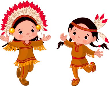 American Indians dancing