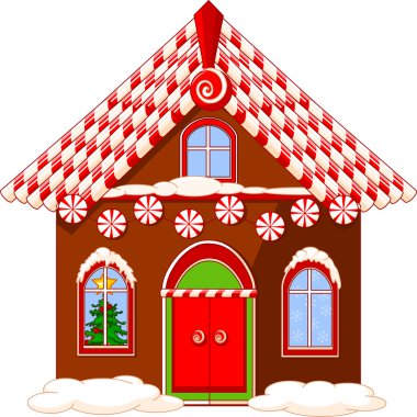 Christmas house clipart