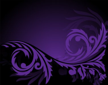 Horizontal purple ornament clipart