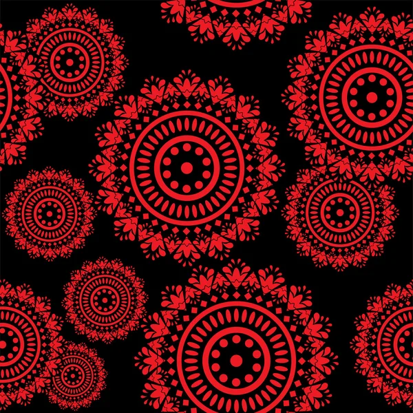 Schwarzer Hintergrund mit roten Elementen — Stockvektor