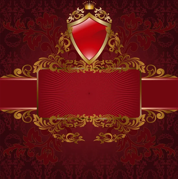 Královské symboly na červené — Stockový vektor