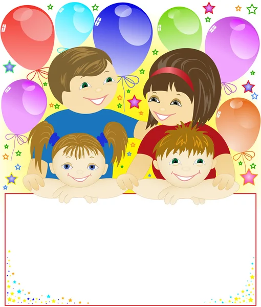 Festive family Stock Illustration