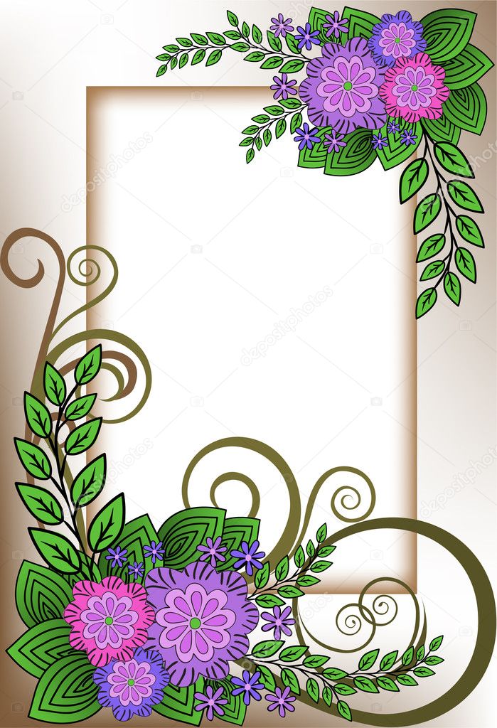 Frame of lilac flowers
