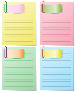 Set of striped sheets clipart