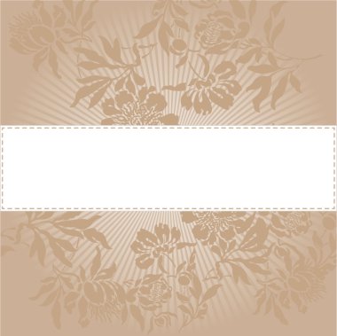 Beige floral background clipart