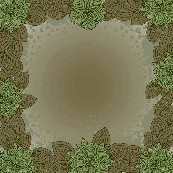 Ancien cadre floral — Image vectorielle