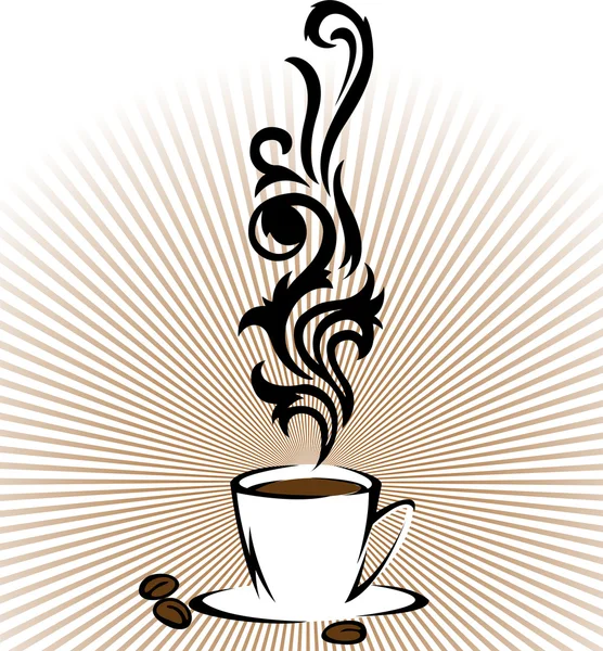 Kop op smaak gebrachte koffie — Stockvector