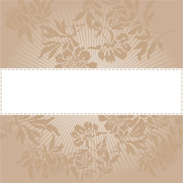 Fond floral beige — Image vectorielle