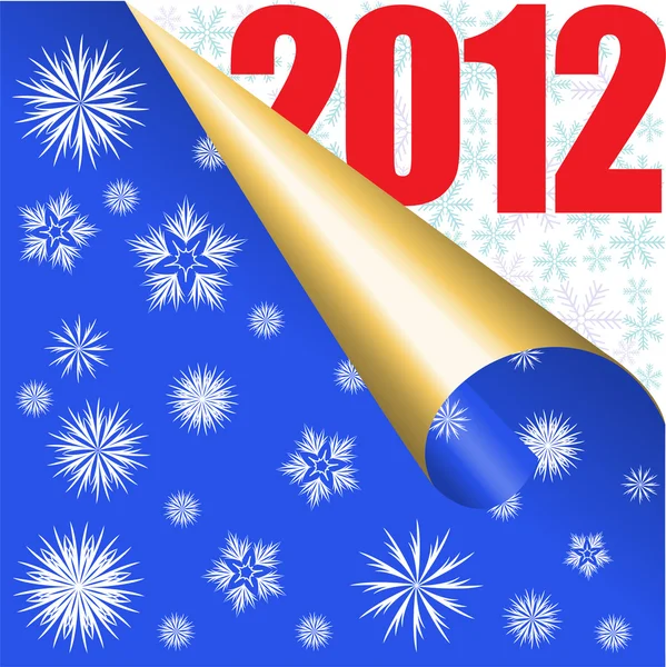 Blauer Hintergrund zum neuen Jahr — Stockvektor