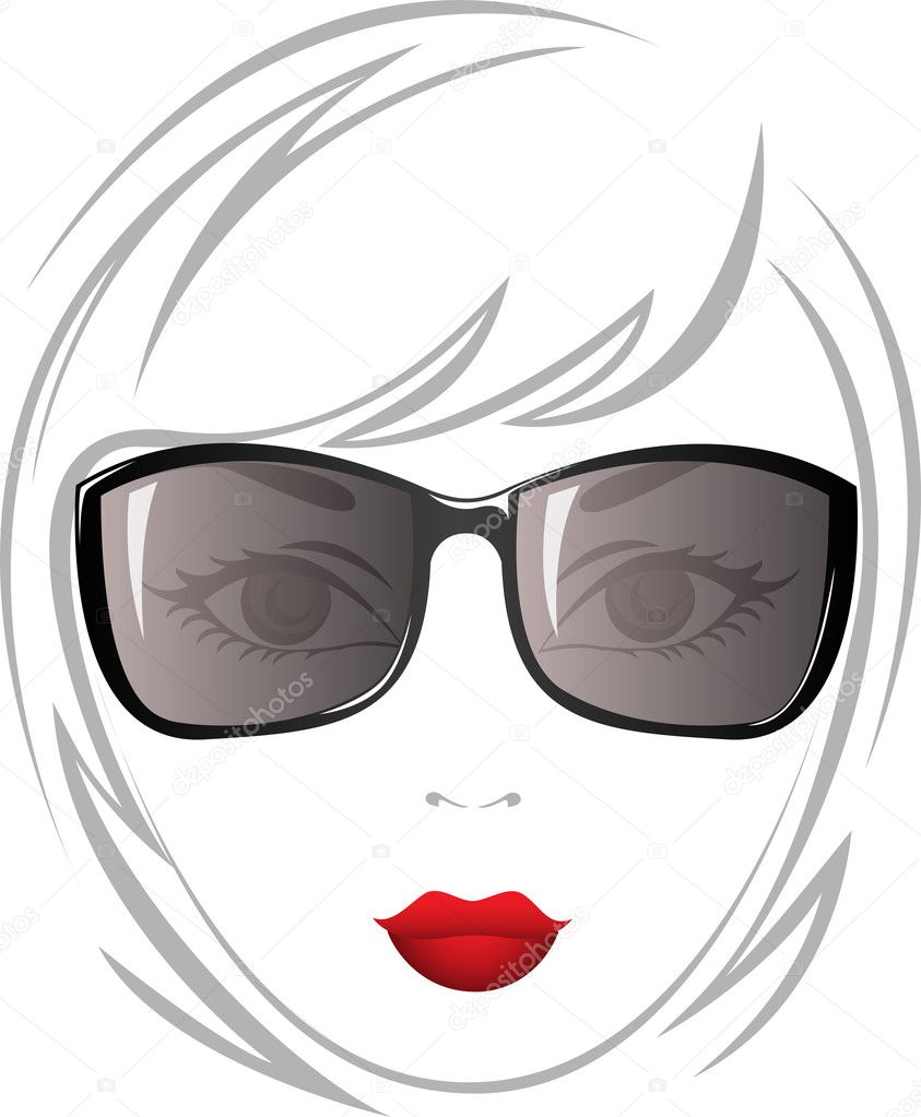 Woman in brown glasses