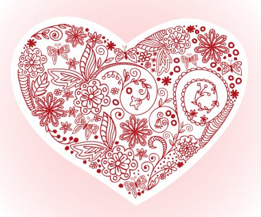 Heart on a pink background clipart