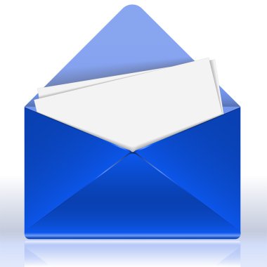 Blue envelope clipart