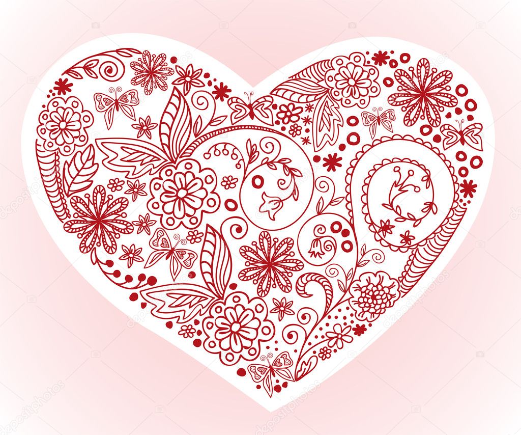 Heart on a pink background