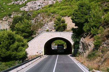Mountain tunnel is in of Croatia clipart