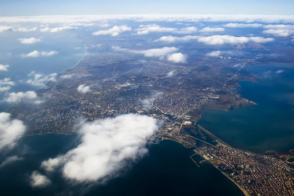 Yukarıdaki istanbul şehir üzerinde göster — Stok fotoğraf