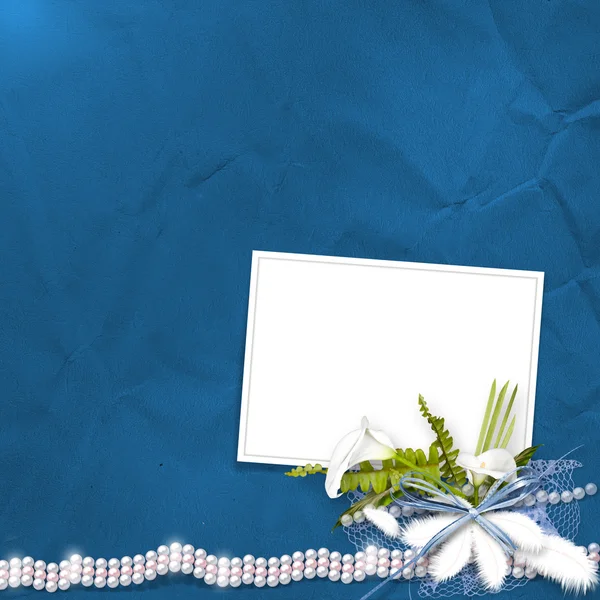 Karte zum Jubiläum mit Blumenstrauß — Stockfoto