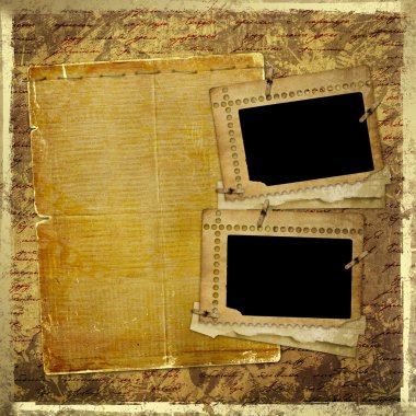 Grunge papers design in scrapbooking style with blank for text clipart