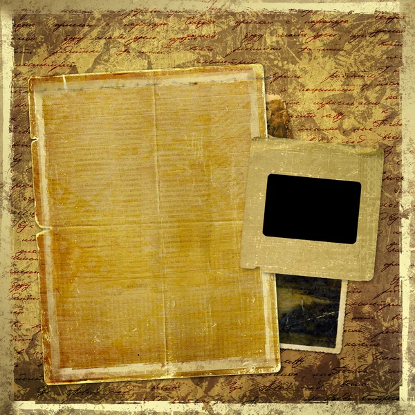 Grunge έγγραφα σχεδιασμού σε scrapbooking στιλ με κενό για κείμενο — Φωτογραφία Αρχείου