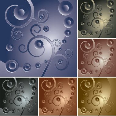 Abstract curly backgrounds clipart