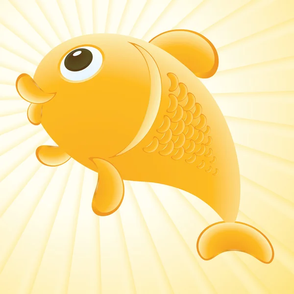 Goldfisch-Illustration — Stockvektor
