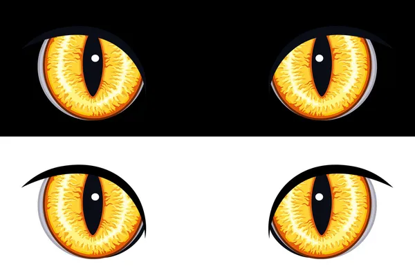 Evil Animal Eyes — Stock Vector