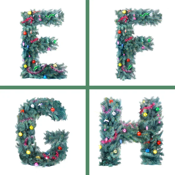 Miły Boże Narodzenie alfabet — Zdjęcie stockowe
