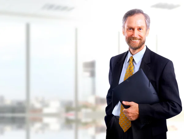 Portret van een man gelukkig succesvol volwassen bedrijf — Stockfoto