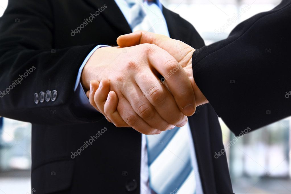 Handshake in office