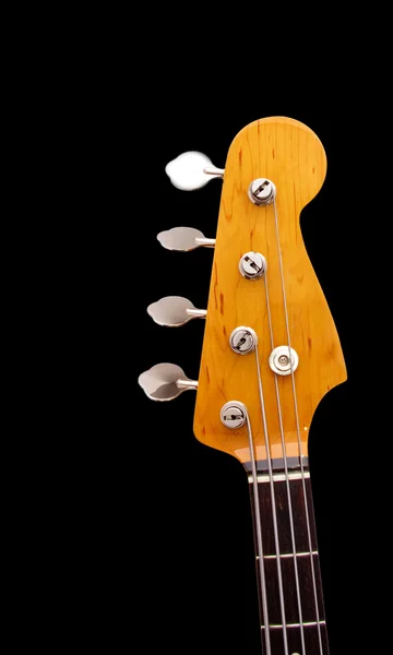 Bass Guitar Head su sfondo nero — Foto Stock