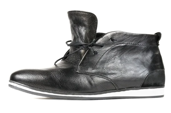 黑色皮革鞋 — 图库照片