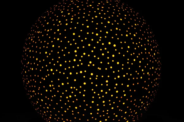 黑色背景上的发光球 — 图库照片