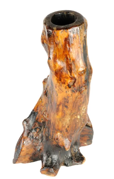 Vaso de madeira esculpida — Fotografia de Stock