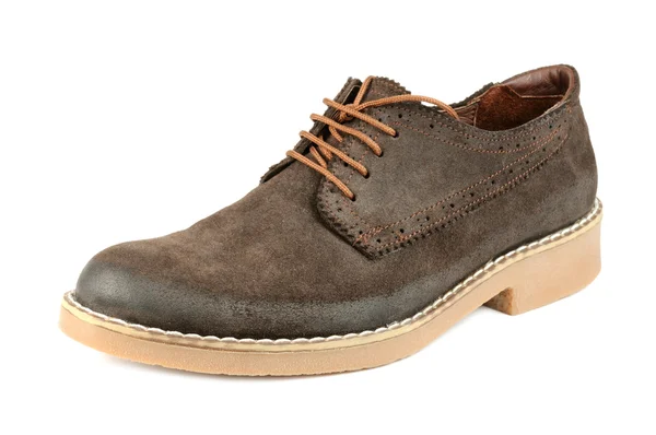 Män? s brun mocka sko — Stockfoto
