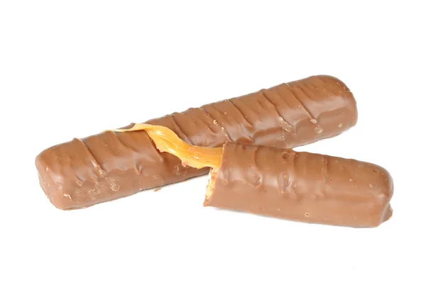 Chocolate Bars with Caramel — Stock Photo, Image