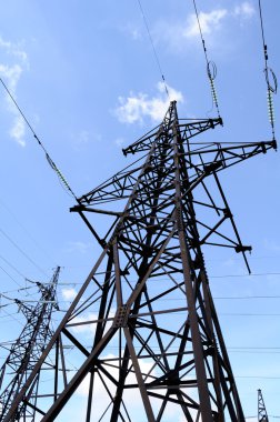 Transmission Towers and Power Lines clipart