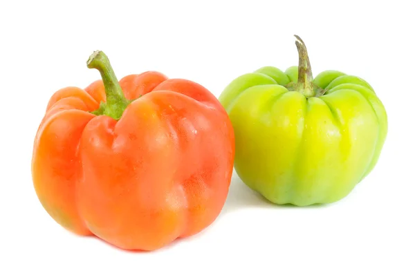 Red and Green Bell Peppers — Stok fotoğraf