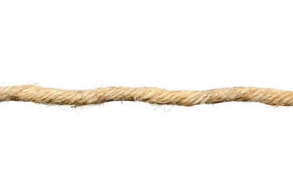 Джутова мотузка на білому тлі — стокове фото