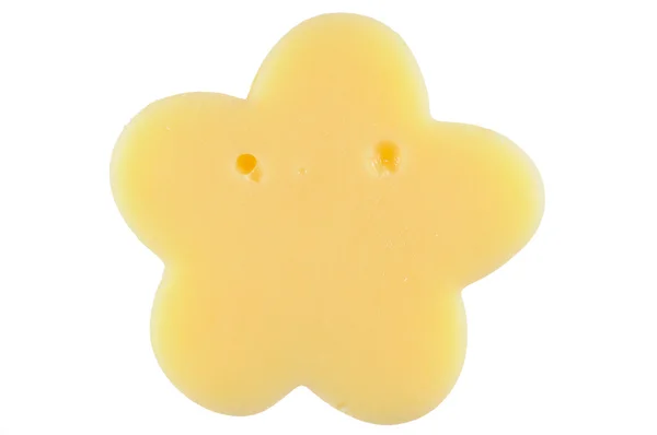 Blütenförmiges Stück Käse — Stockfoto