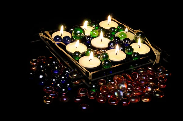 在持有的蜡烛浪漫蜡烛 — 图库照片