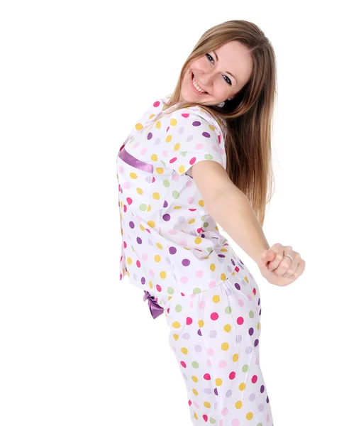 Mujer joven en pijama —  Fotos de Stock
